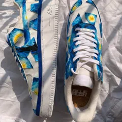 Imagine walking in your favorite painting. I brought Van Gogh’s iconic "Starry Night" to life on a pair of Nike Air Force 1s. Each brushstroke is carefully placed to capture the movement and emotion of the original masterpiece, turning these sneakers into a true collector's item.