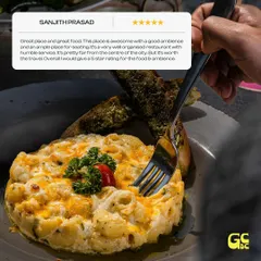 "Great place and great food. This place is awesome with a good ambience and an ample place for seating." Thank you, Sanjith, for the 5-star review.