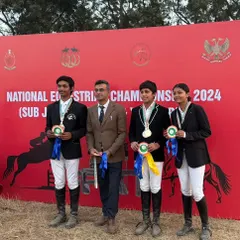Celebrating our young champions at JNEC 2024. The hard work and dedication of these riders paid off with a team silver medal in eventing.