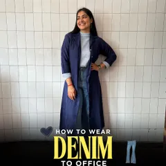 Wondering how to wear denim to the office? It's all about smart styling. Here, I'm showing how a long denim jacket can create a polished, business casual look that's both comfortable and professional.
