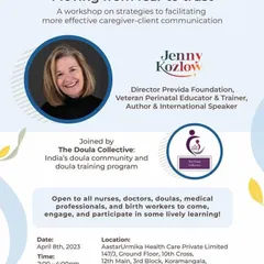 We were proud to partner with Aastrika Midwifery Centre to host a workshop on the "Language of Birth" with international speaker Jenny Kozlow. This session was designed for nurses, doctors, and doulas to learn strategies for more effective and empathetic caregiver-client communication.