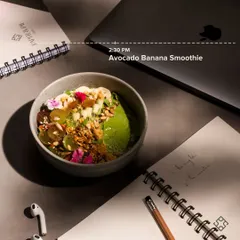 Beat the afternoon slump with a refreshing and nutritious Avocado Banana Smoothie Bowl, designed to fuel your focus.