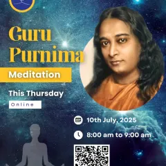 An invitation to a special online meditation for Guru Purnima. This sacred day is for honoring the spiritual masters who guide us, and we come together to express our gratitude and attunement.