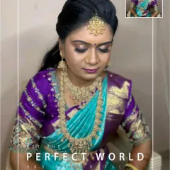 A client looking stunning for her engagement in a heavy antique-style necklace. I also offer such grand pieces for pre-wedding events.