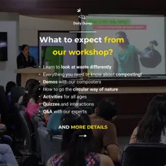 Our workshops are interactive and informative. We cover everything from the basics of composting and waste segregation to live demos of our composters and fun activities for all ages.