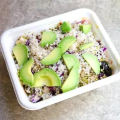 My popular Avocado Millet Salad is both highly nutritious and incredibly filling. It combines the healthy fats from fresh avocado with the wholesome goodness of millet and crisp vegetables, making it a top seller.