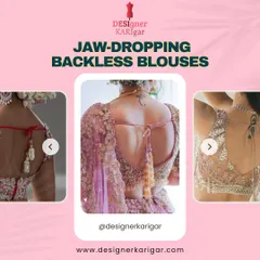 More inspiration for backless blouses, focusing on delicate tie-backs with beautiful tassels and sheer fabric details.
