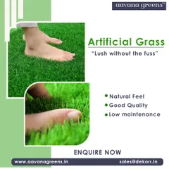 Our artificial grass is designed to look and feel completely natural. These close-up shots show the soft, dense texture of our high-quality turf, which provides a comfortable and realistic surface underfoot, offering all the lushness without any of the usual fuss.