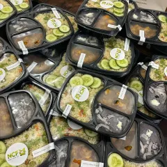My combo meals, sealed and labeled for freshness. This ensures your food arrives safe and sound.