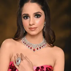 For the love of drama! I created this intense black smokey eye to perfectly complement a bold, red sequin lehenga. This is the ideal look for a cocktail party or reception night when you want all eyes on you.