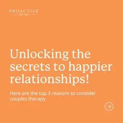 Unlocking the secrets to happier relationships often starts with seeking support. Here are the top three reasons to consider couples therapy.