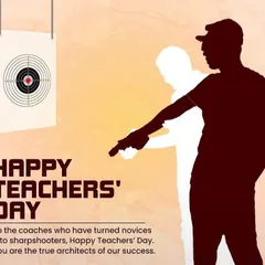 A Teacher's Day graphic that perfectly captures my mission: turning novices into sharpshooters. I consider myself an architect of my students' success.