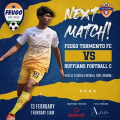 Our next MFA First Division match announcement against Ruffians FC at Neville D’Souza Football Turf.