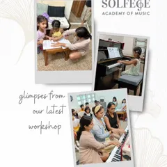 From the first practice notes to the final bow on stage, we are there to guide our students. This collage shows moments from our recital prep workshops, where we focus on building confidence, refining pieces, and helping each child express their unique personality through music.