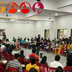 Our founder, Varun, leading the session. It's a privilege to share the joy of drumming with such a wonderful and receptive group.
