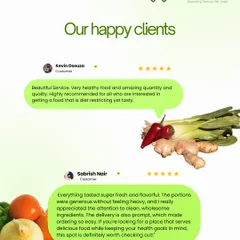 More love from my community. Kevin and Sabrish point out the great quantity and quality, the fresh taste, and the prompt delivery that makes ordering so easy.