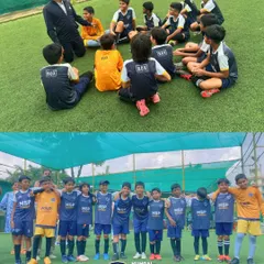 Our U11 squad celebrates their championship win in the Junior Premier League, enjoying every moment.