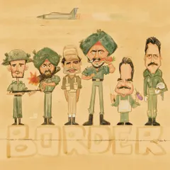 A tribute to the classic Bollywood movie 'Border', a film that defined patriotism for many 90s kids. I wanted to capture the iconic characters from this unforgettable film.