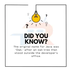 A fun fact: the original name for the Java programming language was "Oak," named after a tree outside the developer's office.