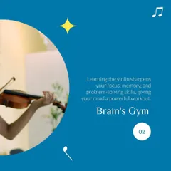 Learning the violin is like a workout for the brain. It sharpens focus, improves memory, and develops problem-solving skills, giving your mind a powerful boost.