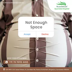 This creative visual humorously depicts the struggle with weight gain. It serves as an inviting and non-judgmental entry point for individuals seeking a healthier lifestyle, positioning our weight loss programs as the solution.