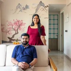 Introducing the people who bring your visions to life. Our lead designers, Prayag and Leena, in one of our recently completed Japandi-inspired projects.