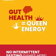 Gut Health = Queen Energy. We don't play intermittent fasting games here. True energy comes from a balanced and nourished digestive system, not from deprivation.