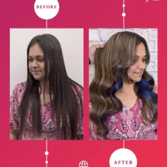 This before-and-after of a creative colour transformation is an example of the skills you can learn at the Jawed Habib Academy. Turn your passion into a profession with us.
