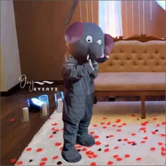Bring your child's favorite character to life with our live mascot entertainment. Here, our friendly elephant mascot is ready to greet guests, pose for photos, and add a layer of interactive fun to the birthday celebration.
