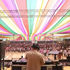 Playing for a massive crowd at a Holi festival is a different kind of energy. The vibrant colors and daytime party atmosphere are incredible, and I love building a set that matches that joyous, celebratory vibe.