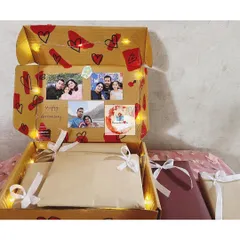 We love bringing unique ideas to life. This was a special "8 gifts for 8 years" anniversary box, with each gift individually wrapped to celebrate every year of the journey together.