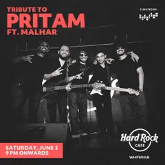 We had a blast performing a tribute to the hitmaker Pritam at Hard Rock Cafe. His music is perfect for our high-energy Bollywood rock style.
