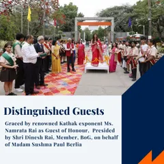 Our Annual Appreciation Day was graced by distinguished guests, including renowned Kathak exponent Ms. Namrata Rai. Their presence inspired our students and reinforced our commitment to celebrating excellence in both academics and the arts.