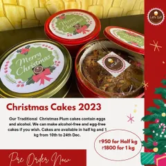 My Christmas plum cakes are available for pan-India delivery, packed in these beautiful, festive tins to ensure they arrive fresh and ready to be gifted or enjoyed.