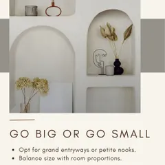 Arches can be scaled to fit any room. Whether you want a grand, dramatic entryway or a series of petite nooks for displaying decor, I balance the size of the arch with the room's proportions for a harmonious look.
