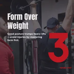 I always emphasize form over weight. Mastering good posture and technique first is the safest and most effective way to get stronger and avoid injury.