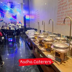 A glimpse of our elegant buffet presentation for a birthday bash. We use traditional copper serving dishes to keep food warm and add a touch of class to the dining experience.