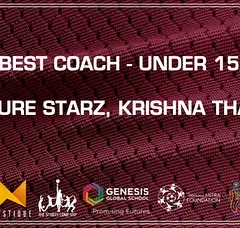 Celebrating excellence in coaching. Announcing the Best Coach award for the Under 15 category in the School Soccer League.