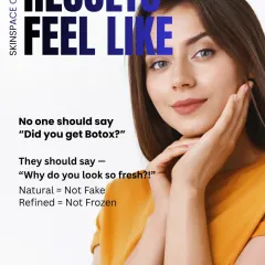 The goal of a wrinkle-relaxing treatment should be that people say, "You look so fresh!" not "Did you get Botox?". Our approach ensures results are natural and refined, never fake or frozen. We want people to ask about your glow, not your treatment.