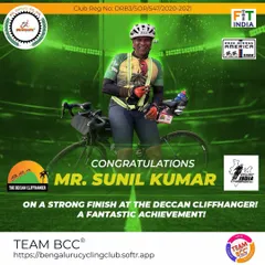 Another strong finish for Mr. Sunil Kumar, this time at The Deccan Cliffhanger. This ultra-endurance race is a qualifier for the prestigious Race Across America (RAAM), and we are proud of his fantastic achievement.