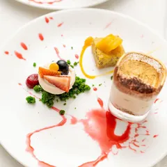 A close-up view of the artful plating for a private event. I believe presentation is just as important as taste, and I love creating these edible works of art.