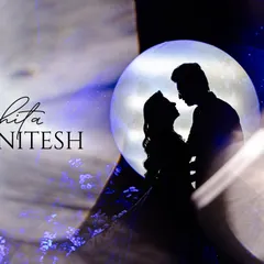We love playing with light and shadow to create something truly magical. This silhouette against a moonlit backdrop isn't just a photo, it's a piece of art that tells a story of romance and destiny, frozen in time for Ashita and Nitesh.
