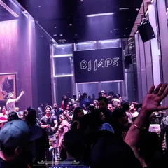 Another angle of the party in Dubai. The crowd was a great mix of people from all over the world, and they were all united on the dance floor.
