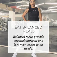 Wellness Tip: Eat balanced meals. Providing your body with essential nutrients is key to keeping your energy levels steady throughout the day.
