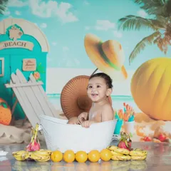 Another joyful moment from the beach bath session.