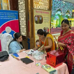 Our team at a wonderful Dandiya exhibition. We love engaging with the community and spreading awareness about healthy living during festive times.