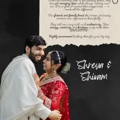 We loved working with Shreya and Shivam and telling their story with authenticity. It's a joy to know our energy and creativity made a difference.