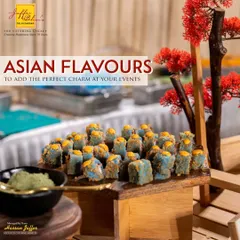 Our Asian flavours add the perfect charm to your events. This display of unique, colourful sushi rolls showcases our creativity and ability to offer visually stunning dishes.