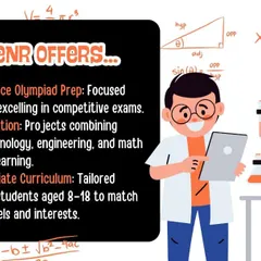 We offer a range of programs tailored to different goals. This includes focused Math & Science Olympiad Prep, integrated STEM projects for holistic learning, and an age-appropriate curriculum for students aged 8 to 18 to match their skill levels.