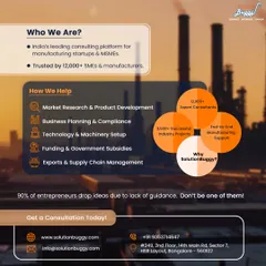 We are more than consultants; we are execution partners. This is our proven framework for taking manufacturing startups from market research and business planning to technology setup, funding, and supply chain management. Over 12,000 SMEs trust our end-to-end support.